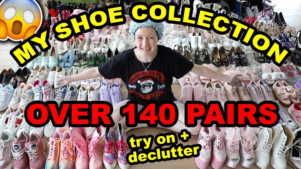 MY INSANE SHOE COLLECTION!! 140 Pairs of Shoes 😱 Declutter my HUGE Shoe Collection 2022
