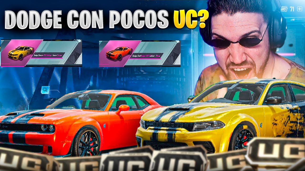 COMO SACAR EL DODGE DE PUBG MOBILE con POCOS UC? - EL ROJO Y AMARILLO DEPORTIVO!