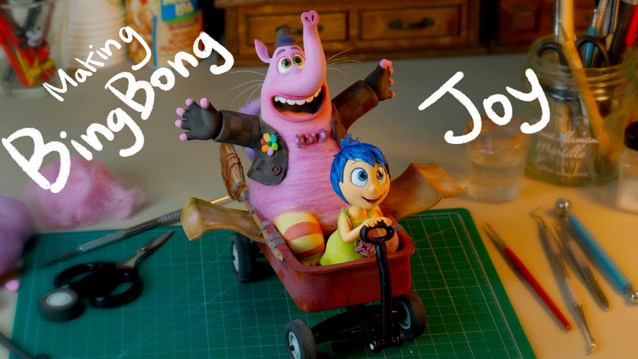 How to  make Inside Out diorama (Joy & Bingbong) with clay.