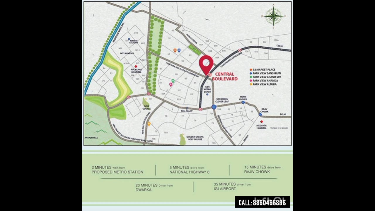 Bestech SCO PLOTS - CENTRAL BOULEVARD @ Sector 88 Gurgaon | 8860466898 | Commercial investment