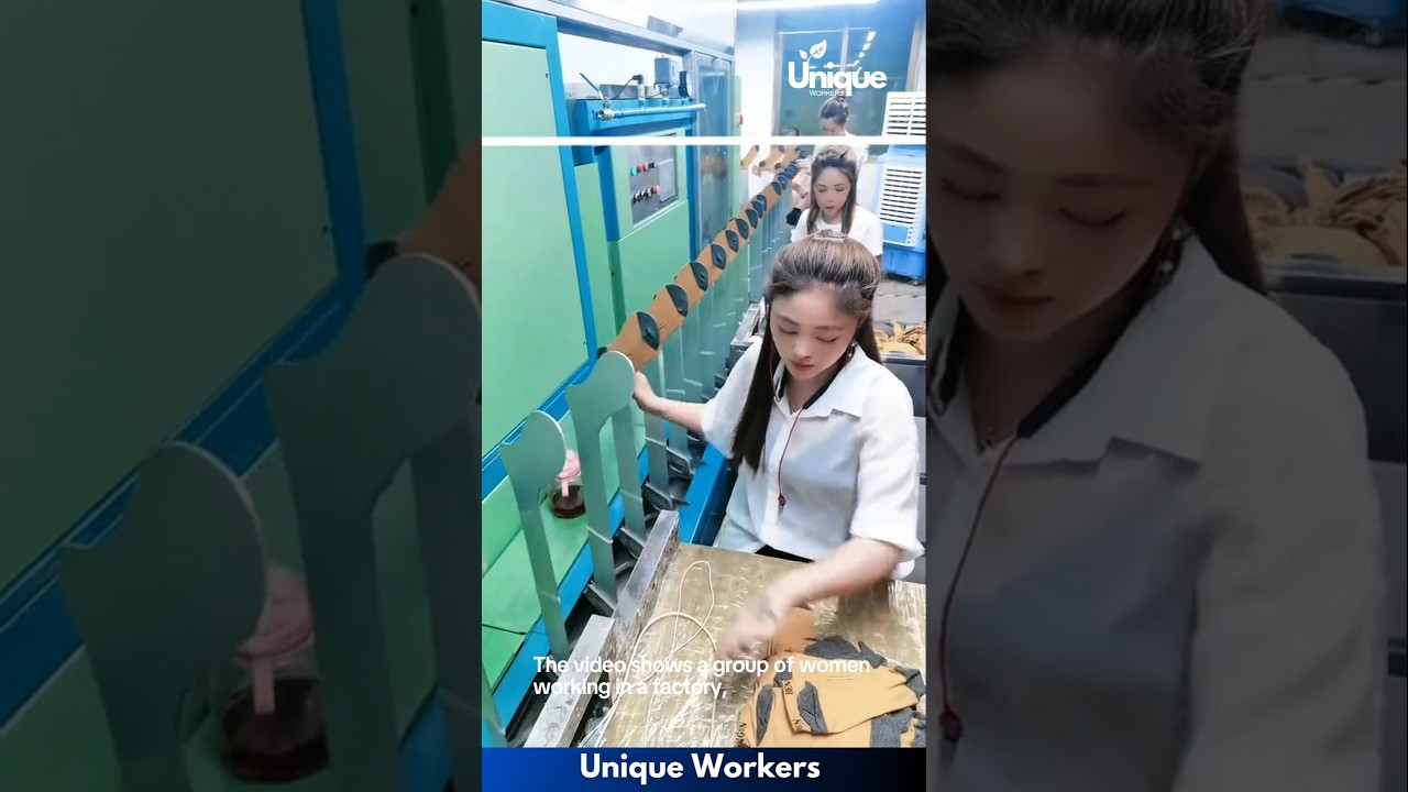 Socks manufacturing process in a factory - The workers do their job perfectly || #machine #shorts