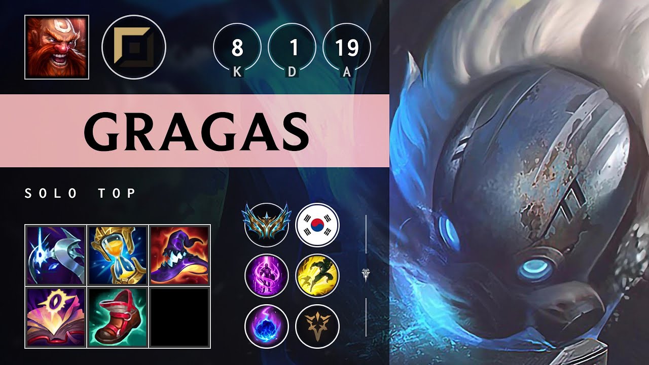 Gragas Top vs Akali: Unstoppable - KR Challenger Patch 14.22
