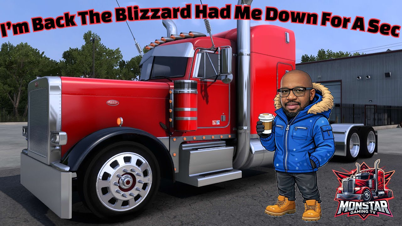 American Truck Simulator - I'm Back After This Blizzard In The Peterbilt 379 Pt 2