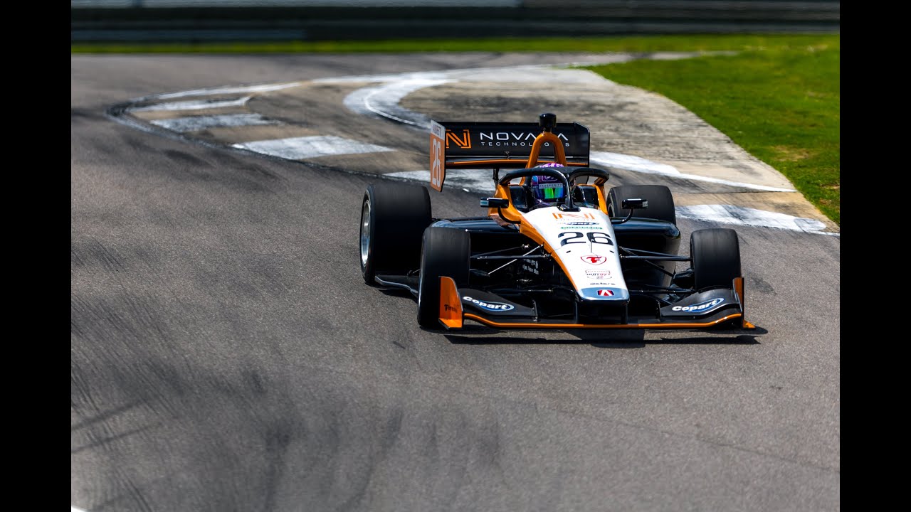 INDY NXT Onboard Barber 21st to 5th - Louis Foster 2024