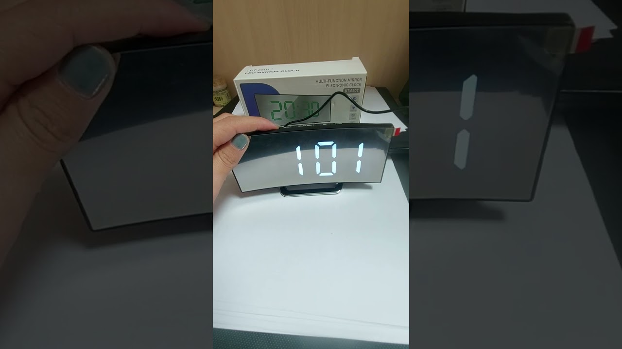Часы светодиодные настольныеDT-6507 Время, дата, будильник, температура термометр дугообразное табло