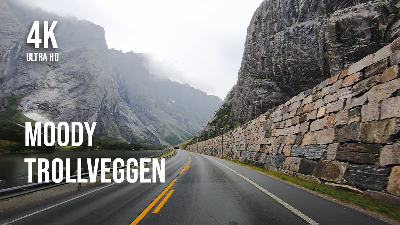 Relaxing Drive in Trollveggen, Norway | Scenic Route in Moody Weather
