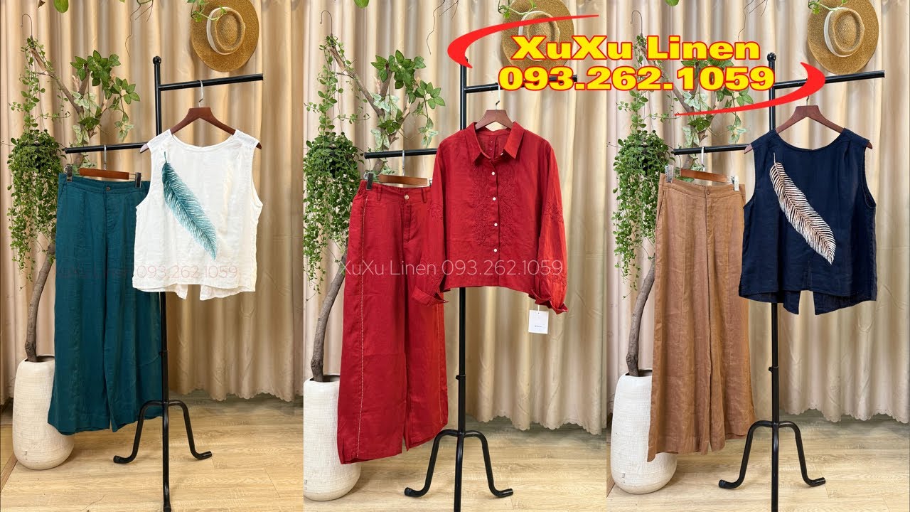 Tối 16/03 Linen pháp mềm mại, áo thêu tay, shop chính chủ zalo chốt hàng 093.262.1059