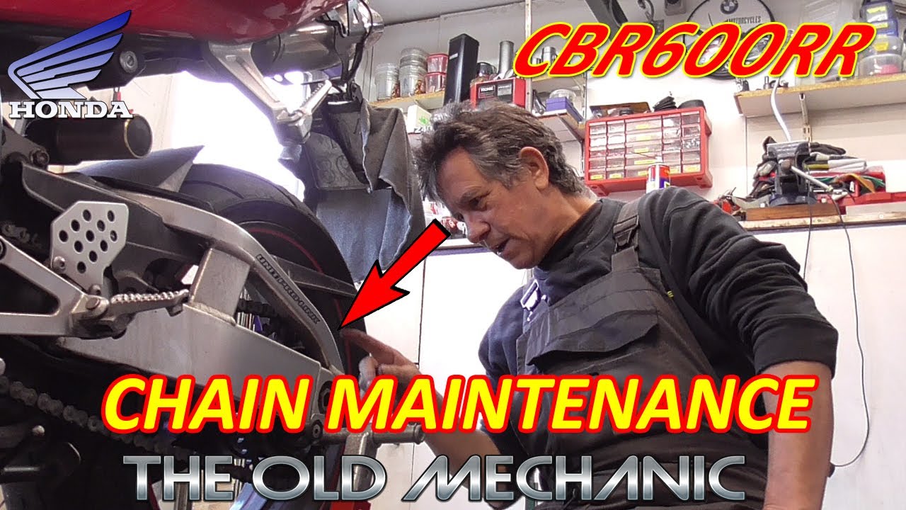 HONDA CBR600RR [2003--] DRIVE CHAIN MAINTENANCE Made easy by: The Old Mechanic