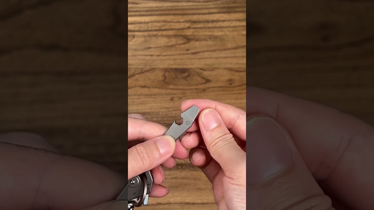 KR01 Titanium EDC Pry Bar: Compact Multitool for Everyday Tasks #prybar