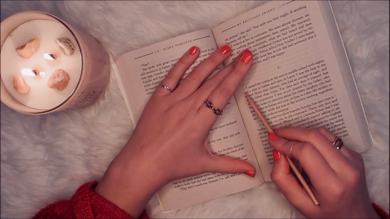 INAUDIBLE READING ASMR | clicky mouth sounds, breathy whispers, flickering candlelight