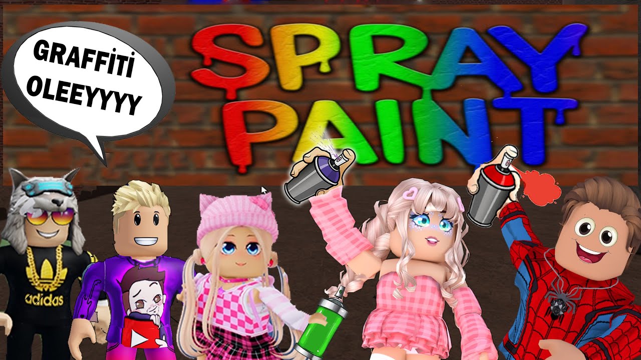 SPREY BOYAYLA MAHALLEYİ BOYADIK | ROBLOX SPRAY PAINT | #robloxkrali #buseduygu #mavişroblox