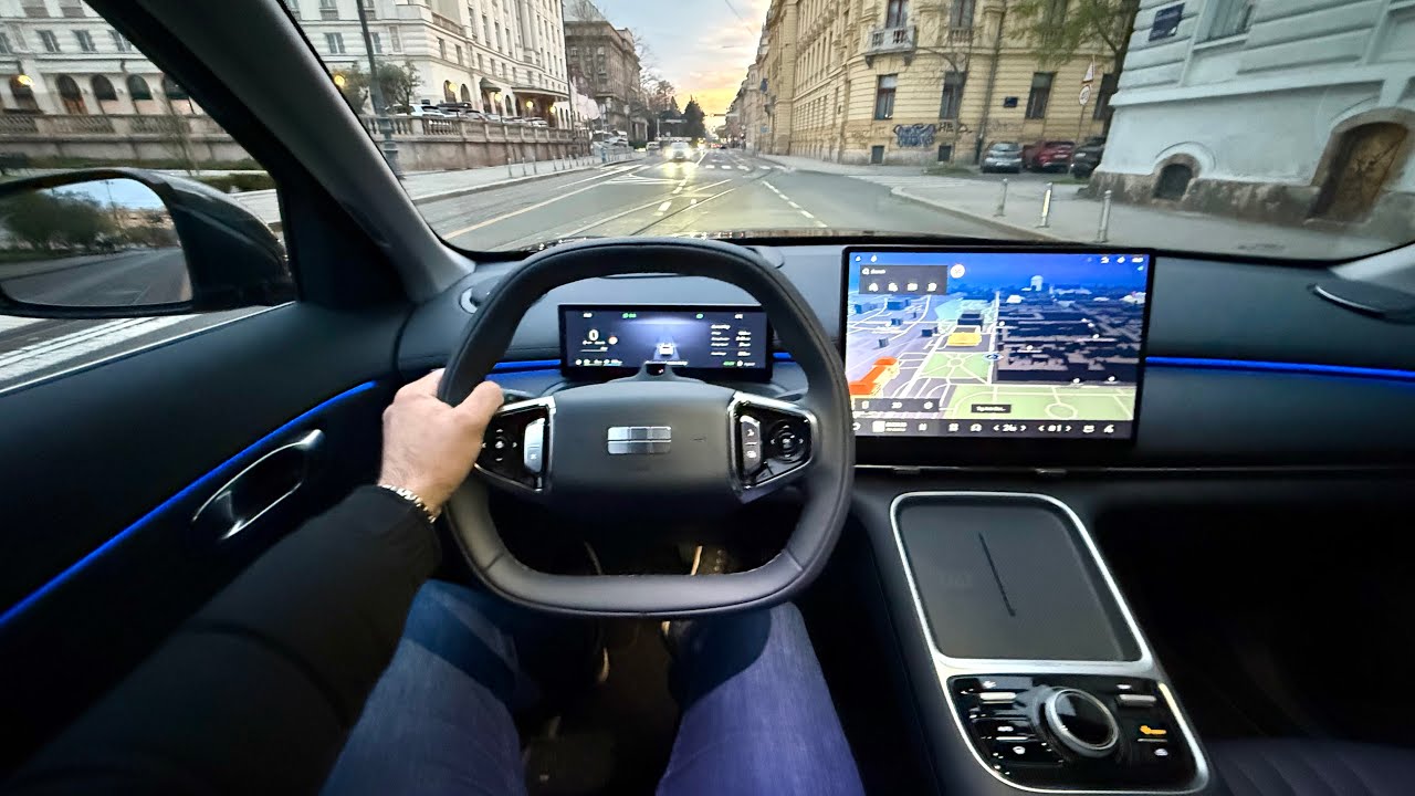 GEELY STARRAY EM-i 2026 (European model) - EVENING POV test drive (COOL ambient lights)