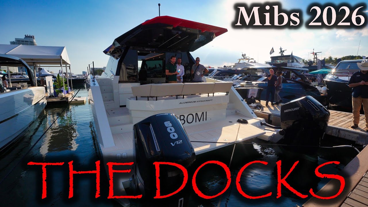 Full Walkthrough of the Docks at the 2026 Miami Boat Show (Myboatvideo.com Exclusive P1)
