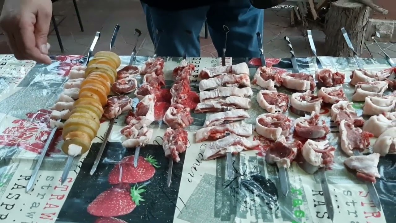 Tikə kababın hazırlanması(shashlık)