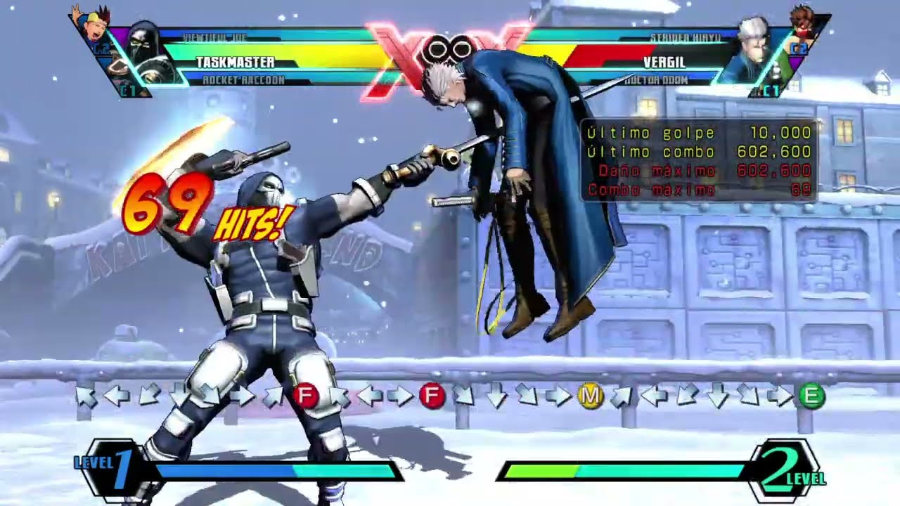 UMVC3 Taskmaster frontal throw convertion (Air V.L.Arrow) with Shocking Pink assist ft Raccoon