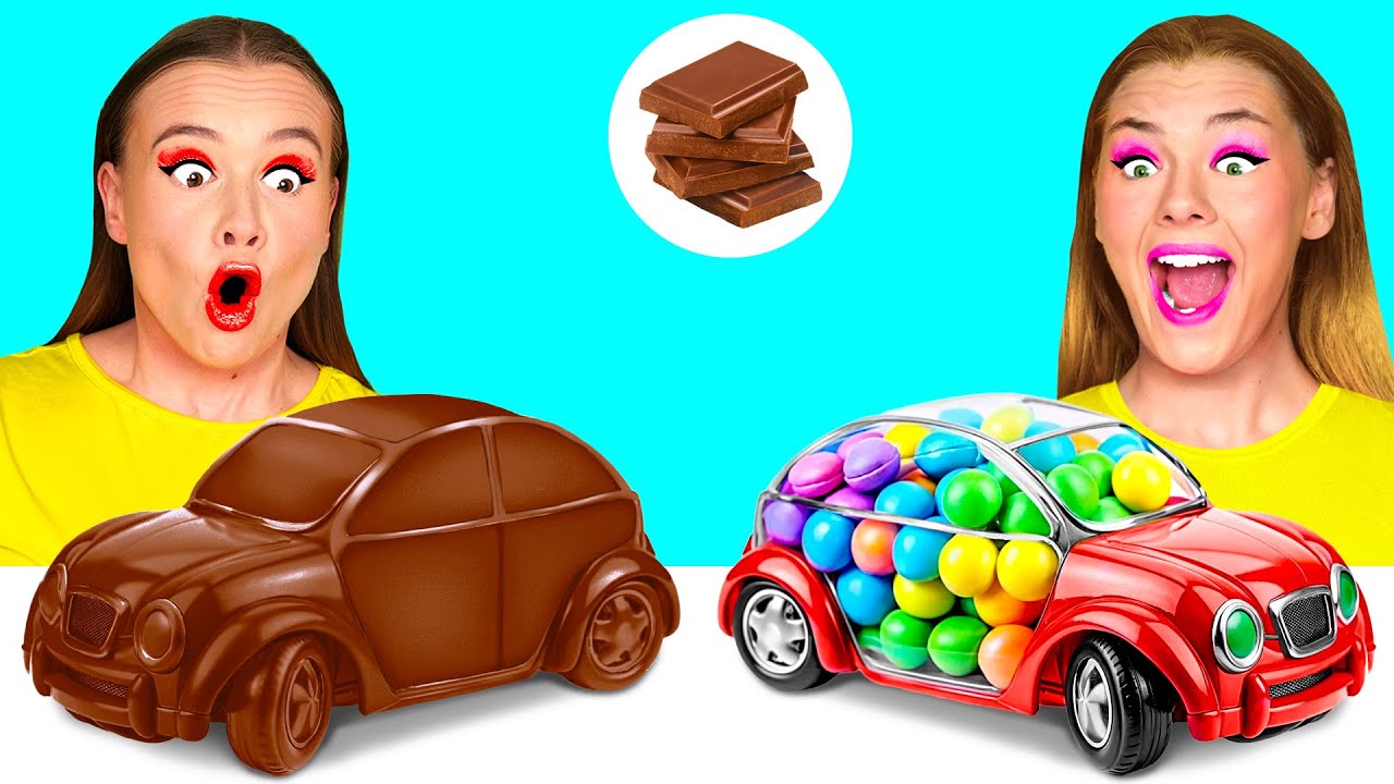 Real Food vs Chocolate Food Challenge | Amazing Hacks and Tricks by Fun Challenge