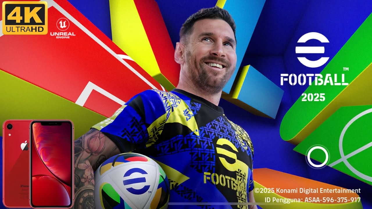 Grafis maksimal iPhone XR 2025 | eFootball 2025 mobile gameplay