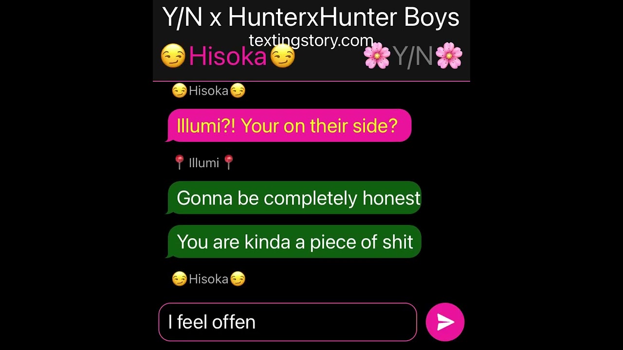 Y/N x Killua HunterxHunter Texting Story
