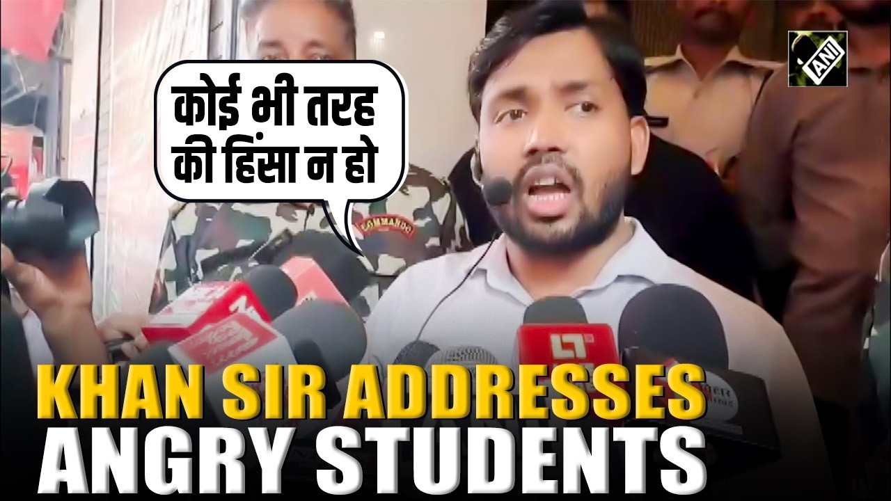 Patna: Khan Sir steps addresses angry students agitating outside coaching institute against firing