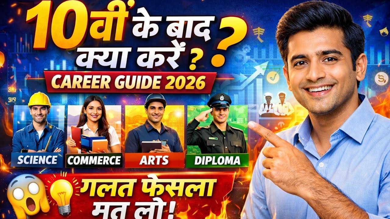 10वीं के बाद क्या करें? 🔥 Complete Career Roadmap 2026 | Science, Commerce, Arts, Diploma