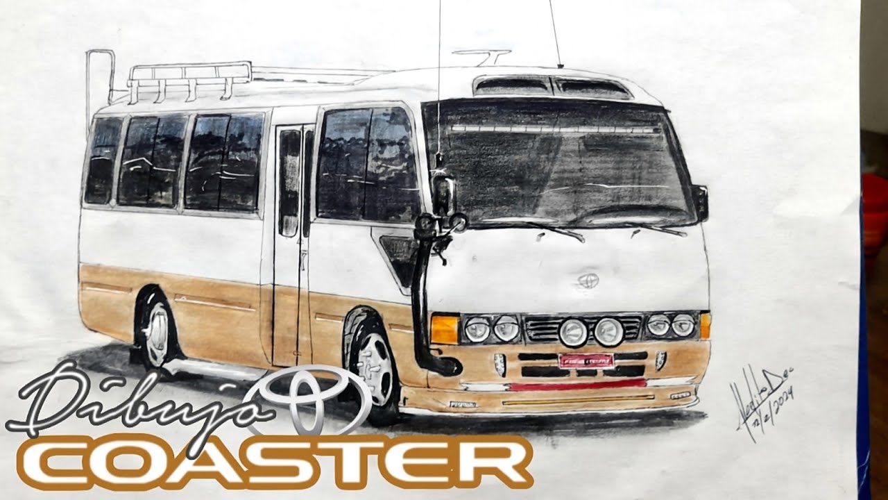 Чертеж автобуса Toyota Coaster (Панама)