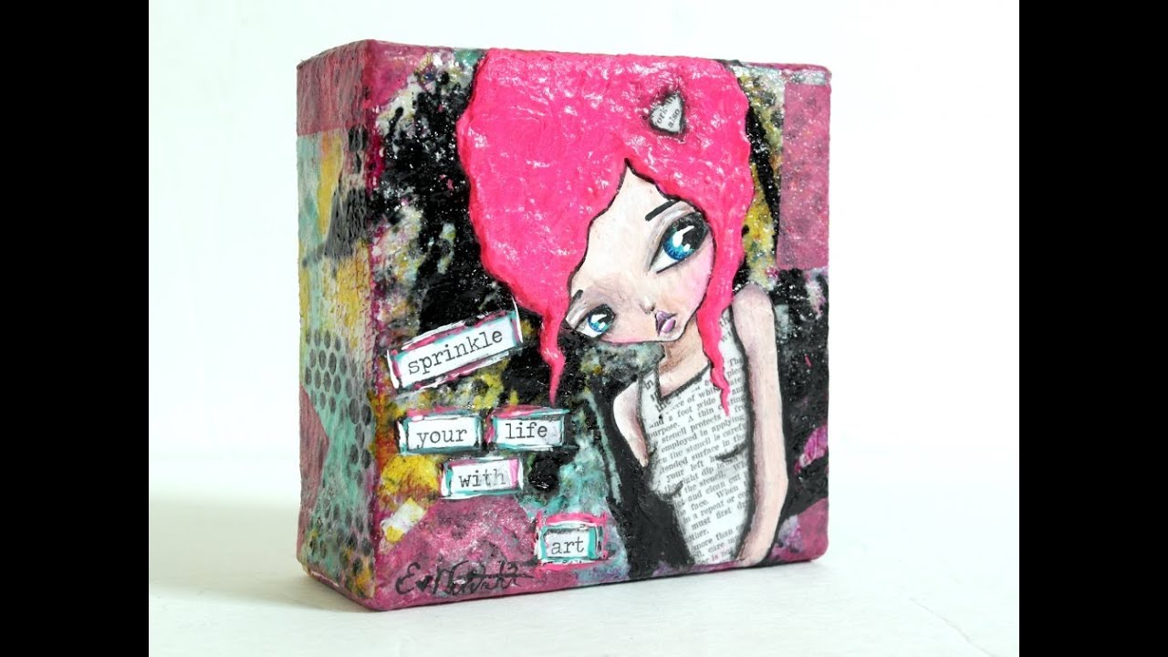 Mixed Media Painting Sprinkle With Art by Lizzy Love