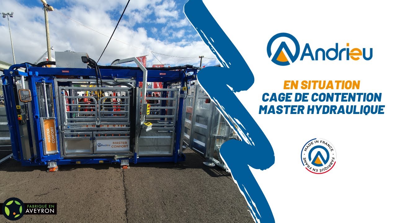 Cage de contention hydraulique pour bovins
