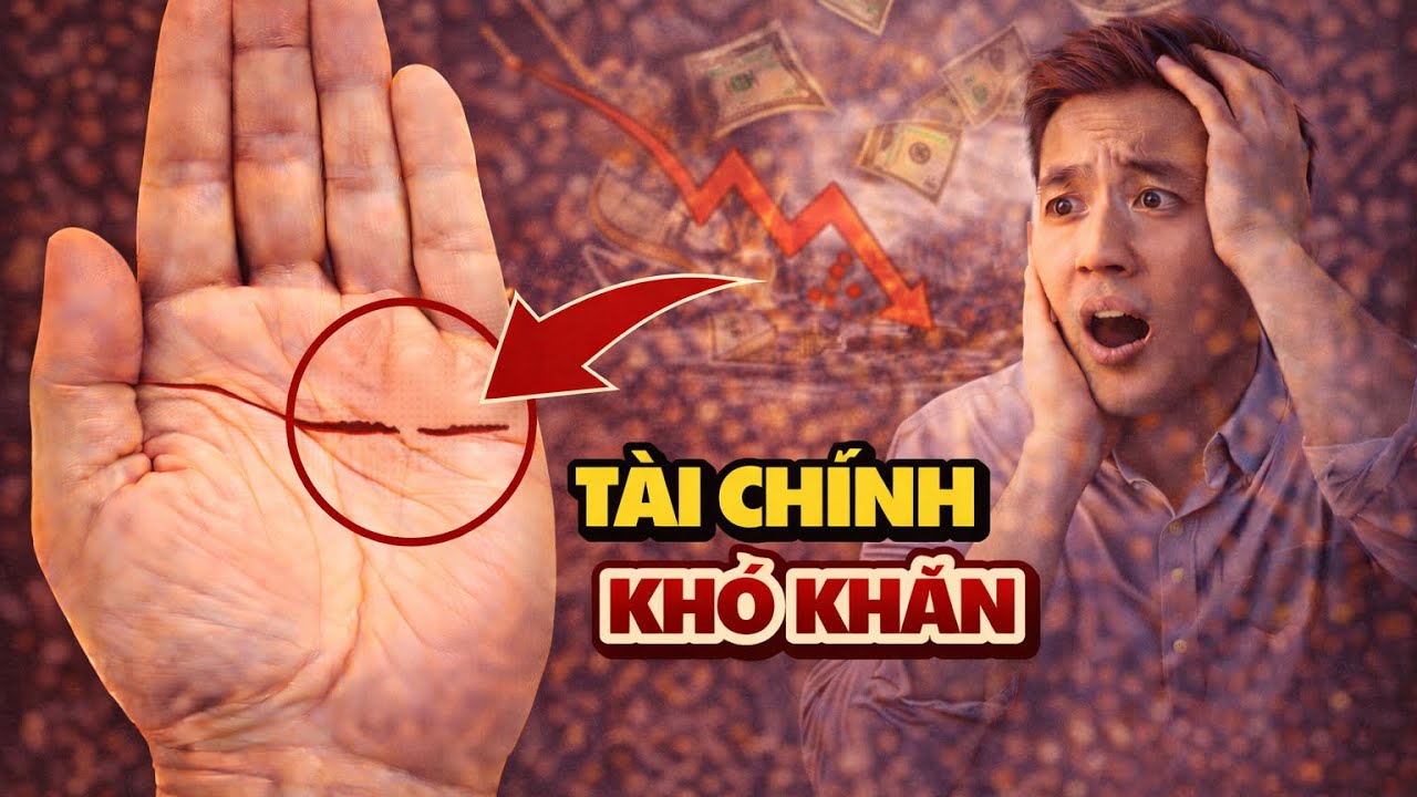 Vân đường tài lộc bị cắt ngang – Dự báo tài chính sẽ gặp khó khăn.