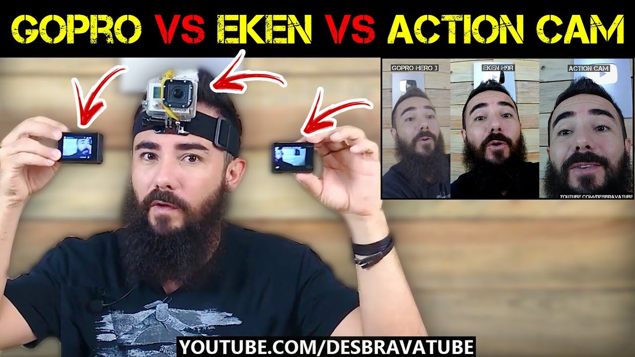 Eken H9R vs Gopro vs Action Cam, R$ 250,00 vs R$ 2.000,00 veja o comparativo!