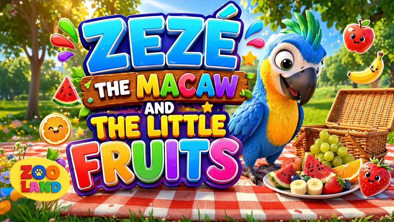 Zezé the macaw and the little fruits | Daily Routine Kids Song | Animal Friends