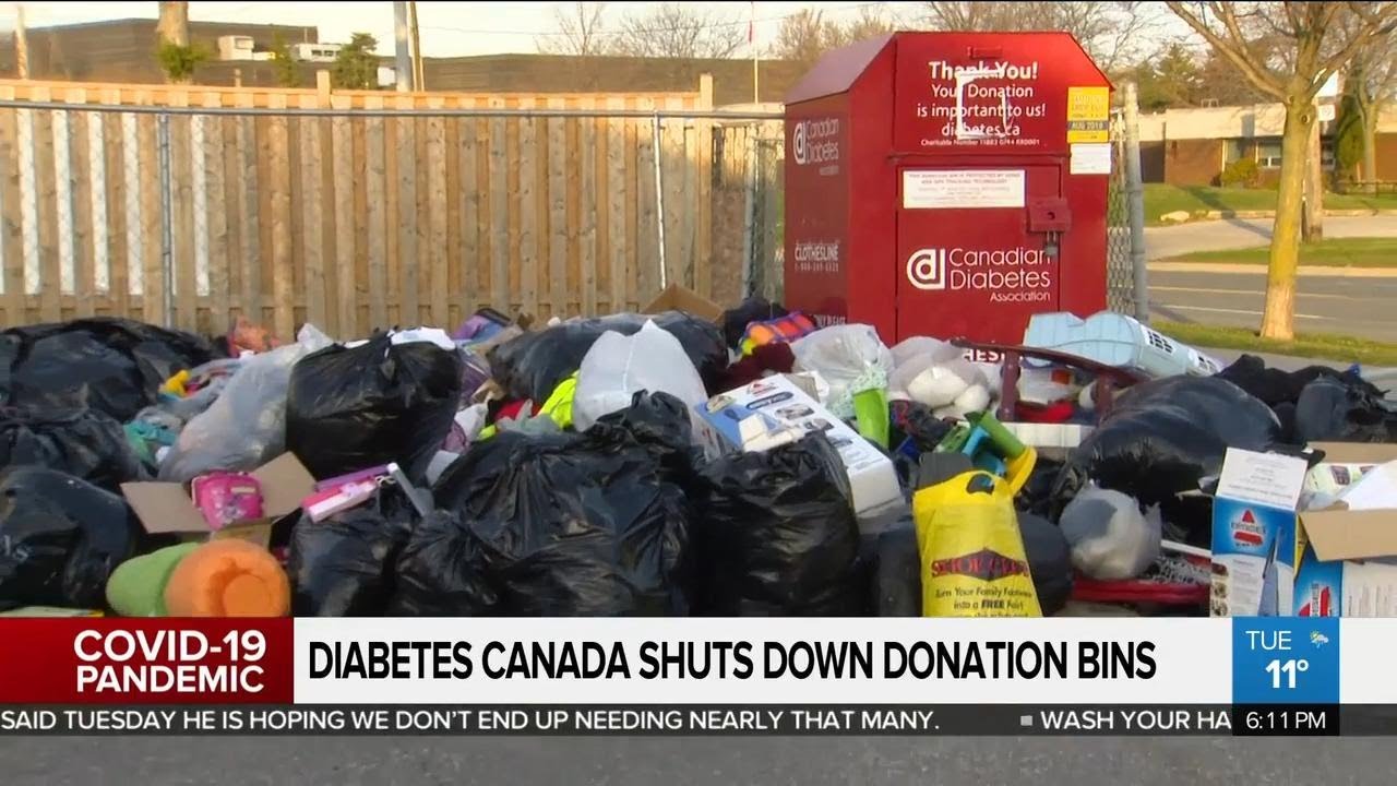 Diabetes Canada shuts down donation bins amid coronavirus pandemic