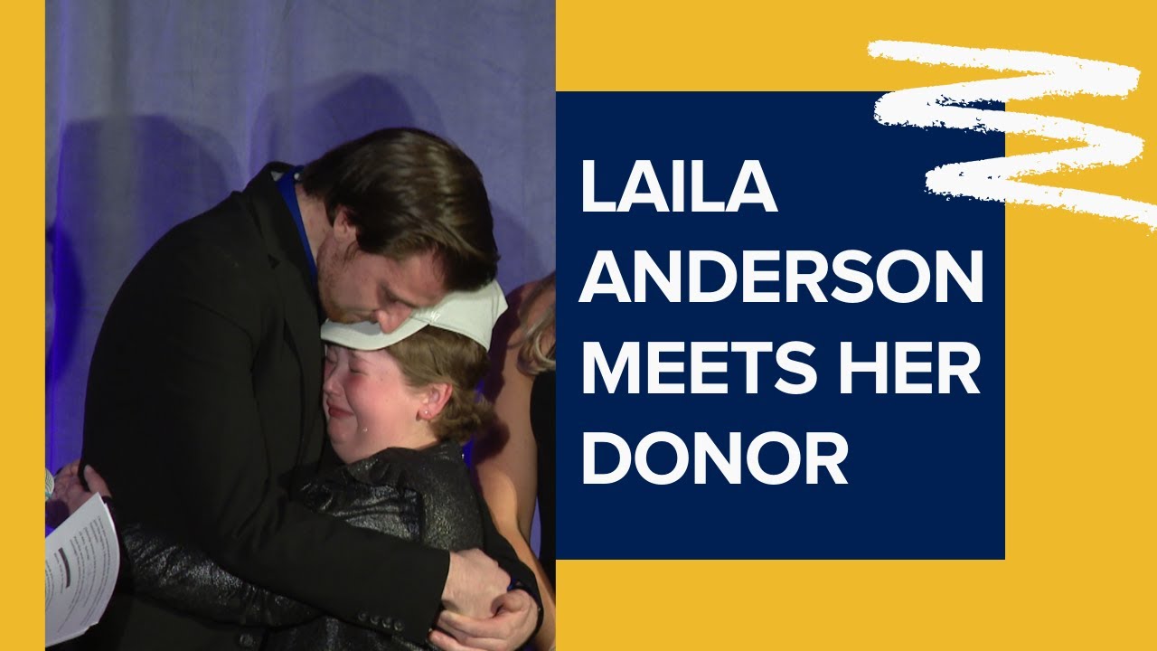 Laila Anderson meets her bone marrow donor | Full video, heartwarming moment!
