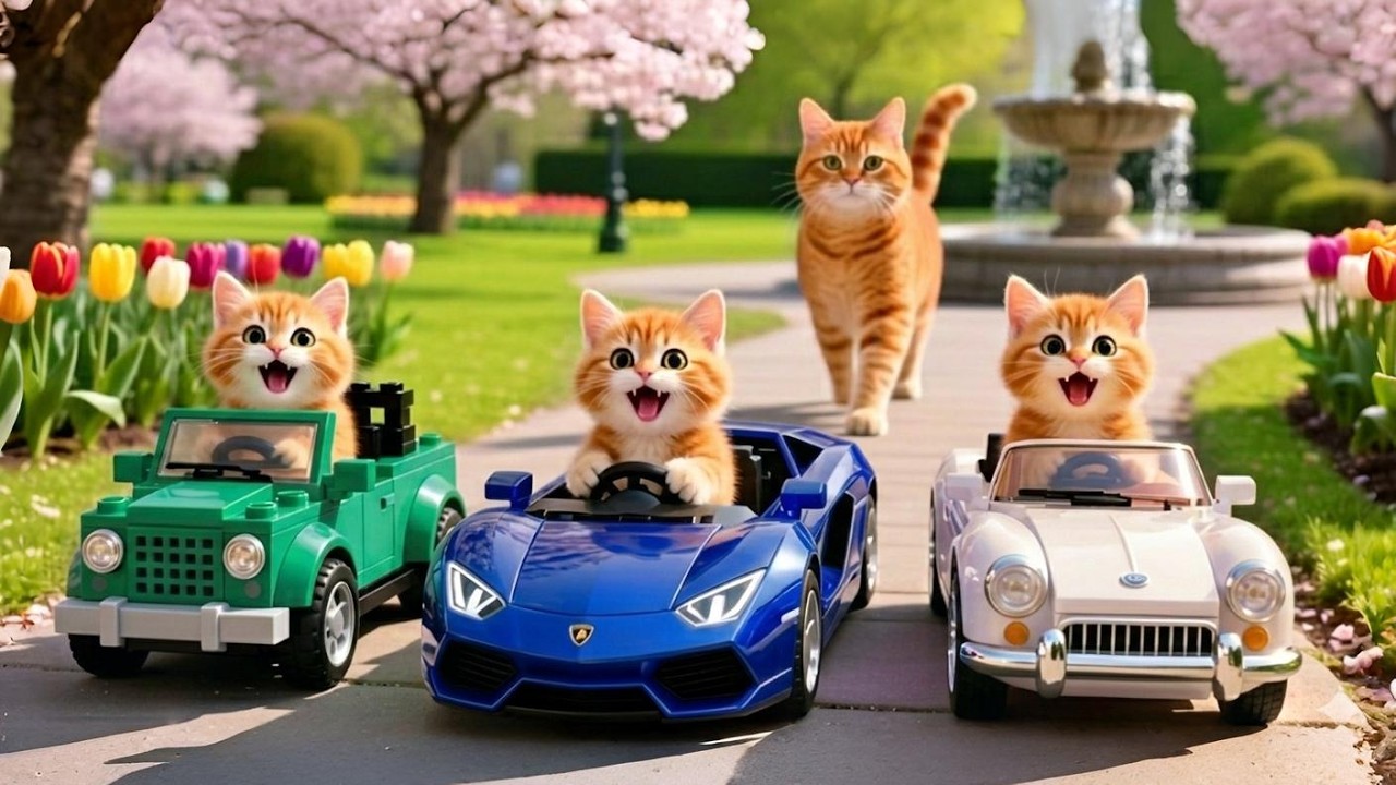 Mama Cat Trims Fur on the Farm and Makes Tiger Hat For Kittens At Home🐾🎩🐯