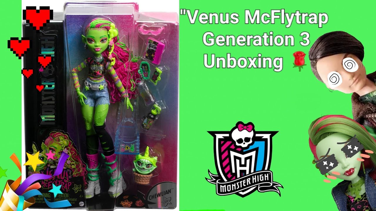 Monster high Doll Unboxing PL - Venus McFlytrap Generation 3