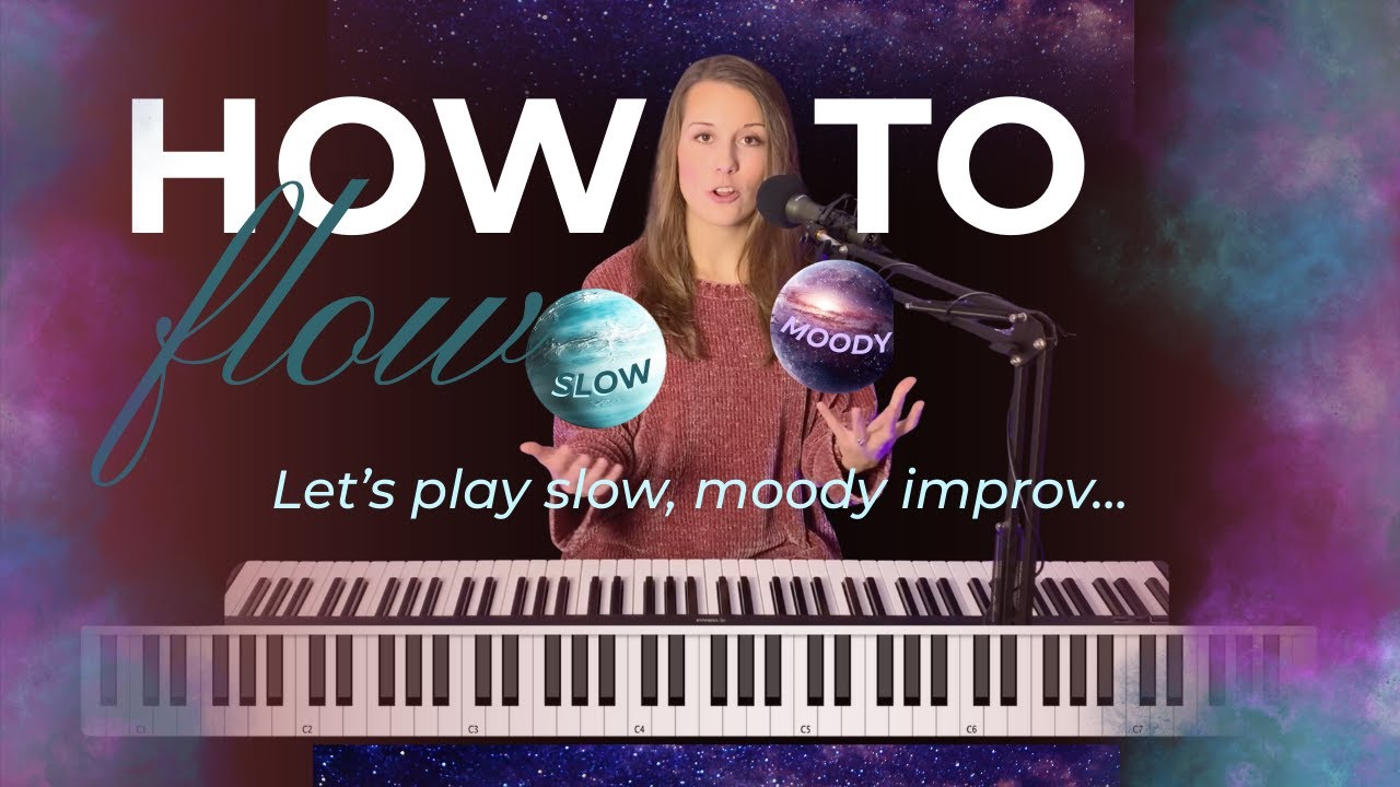 Learn to play slow, moody improv (easy pattern for beginners) #piano #pianochords #pianoforbeginners