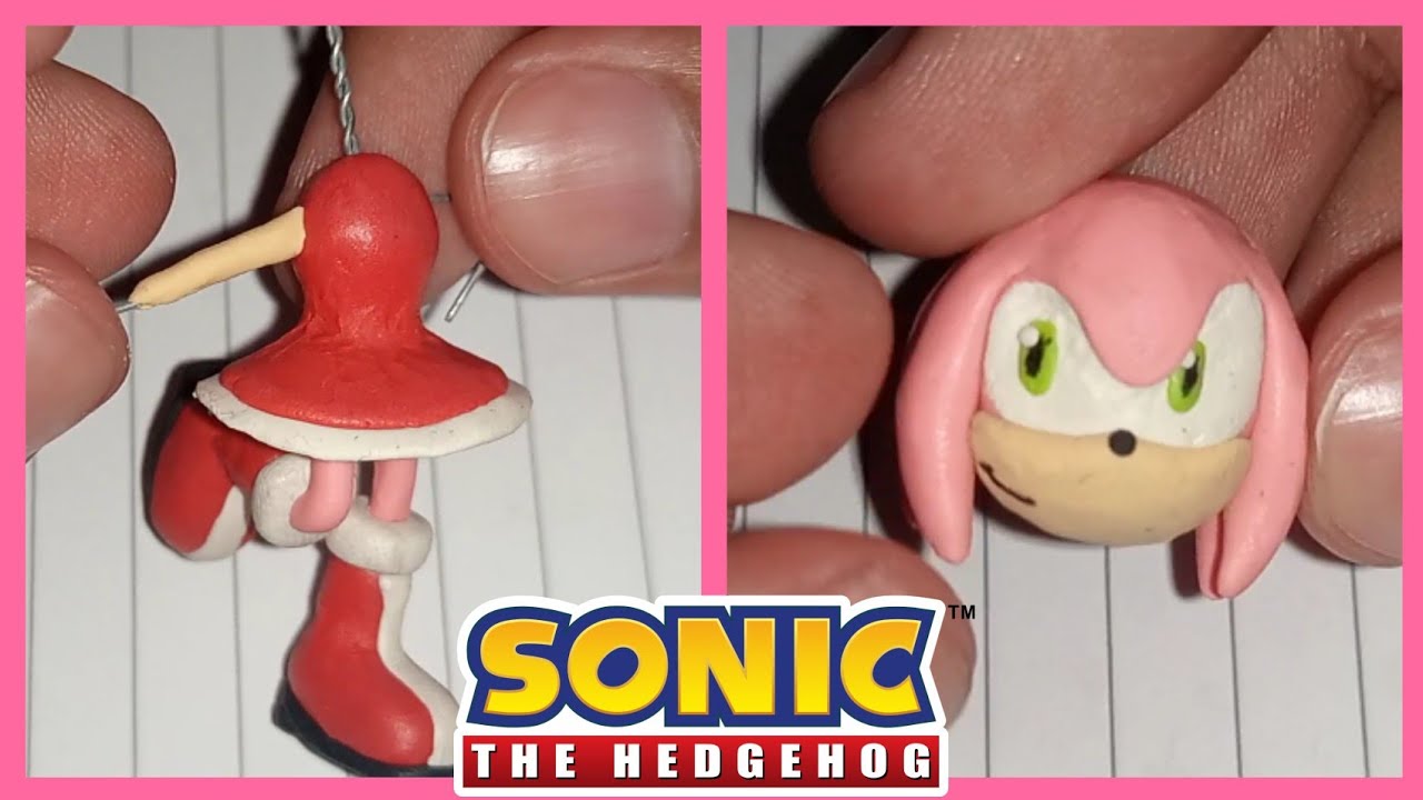 Cómo hacer a Amy Rose de plastilina. / Sonic The Hedgehog Clay Art.