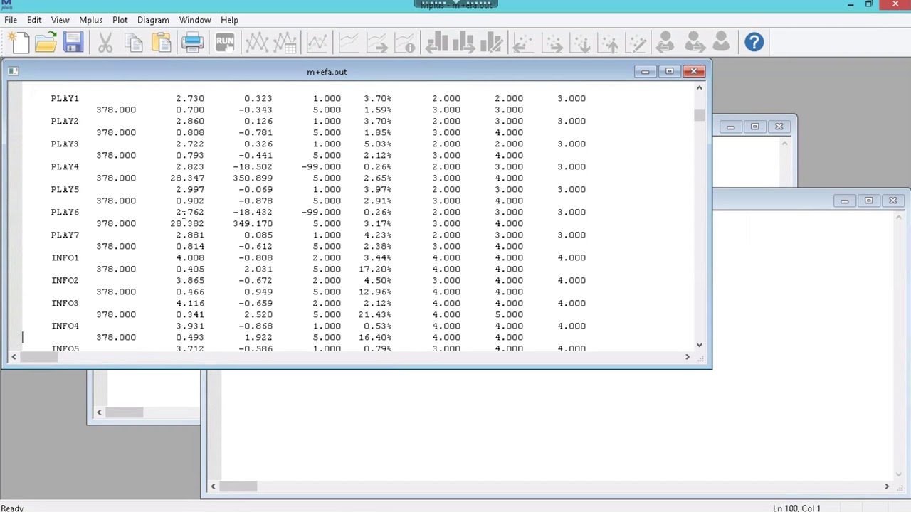 Mplus EFA (exploratory factor analysis)