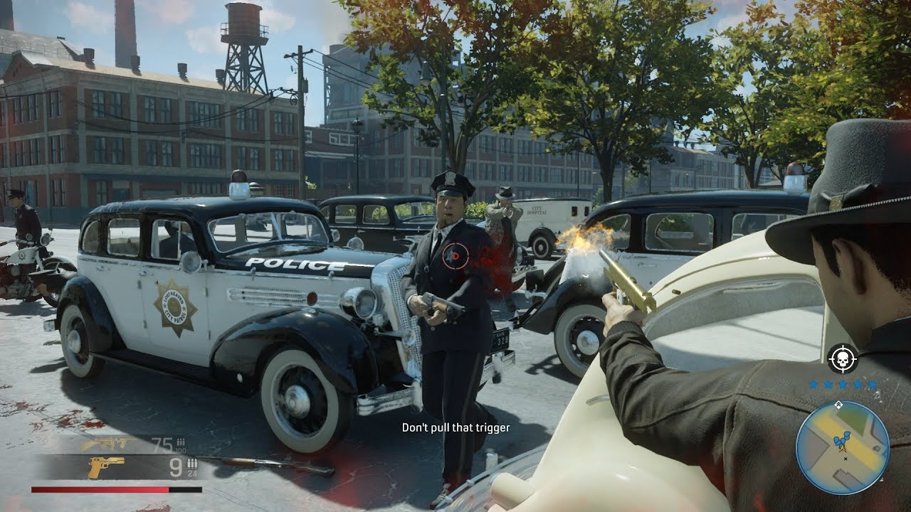 Mafia Definitive Edition: полицейская перестрелка + 5-звездочный побег от полицейской погони