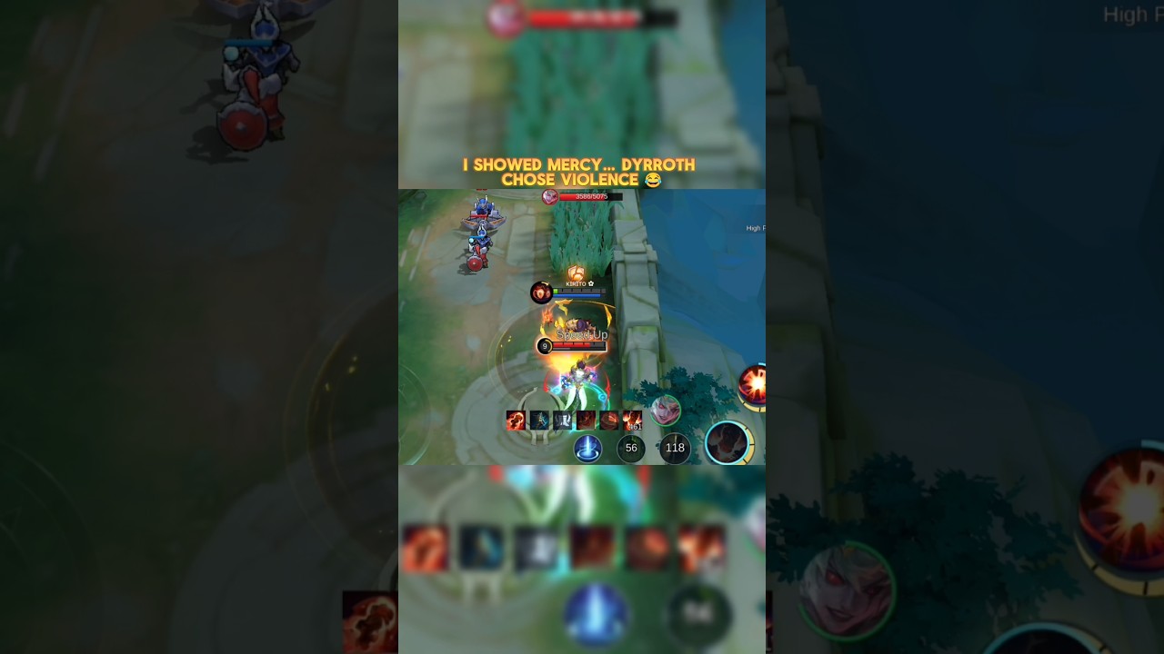 I showed mercy&hellip; Dyrroth chose violence 😂 #shorts #moba5v5 #aldous