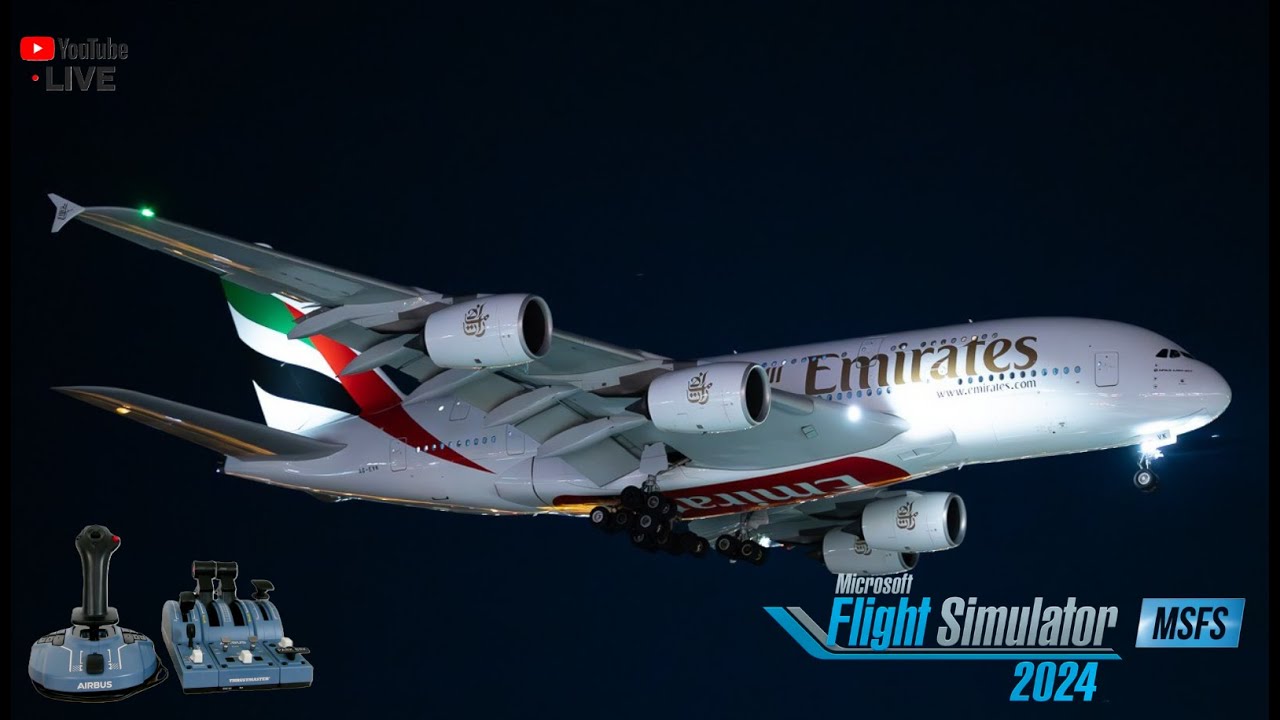 FLYBYWIRE A380 MSFS 2024 | LONGHAUL | Real World Emirates OPS | Dubai - Nice | VATSIM
