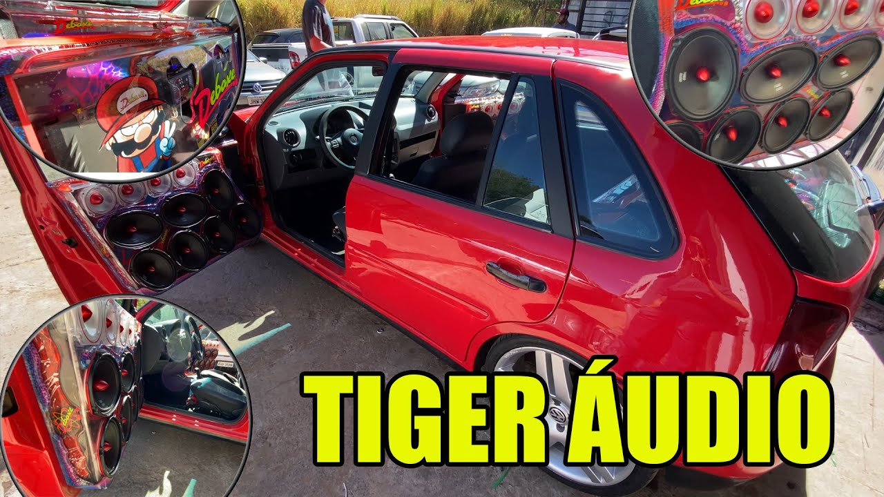 GOL G4 VERMELHO TODO COM TIGER AUDIO