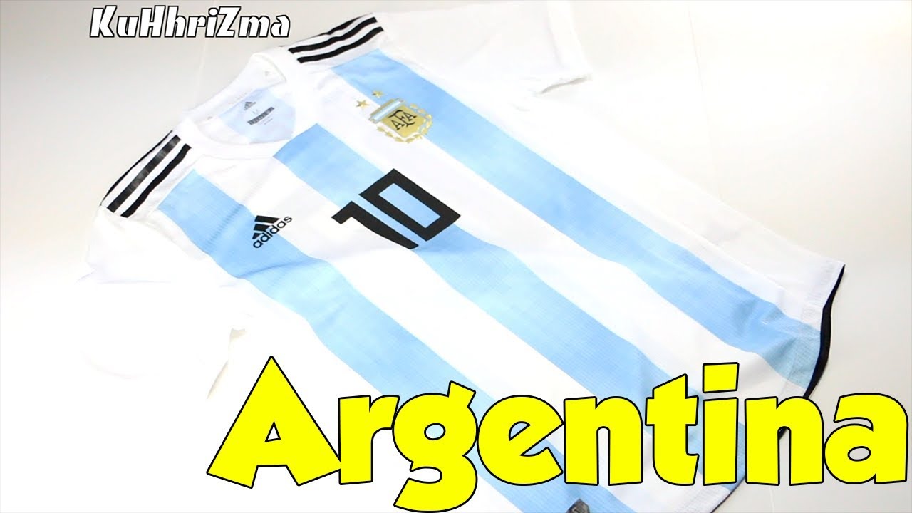 World Cup 2018 Adidas Home Argentina Messi Jersey Unboxing + Review