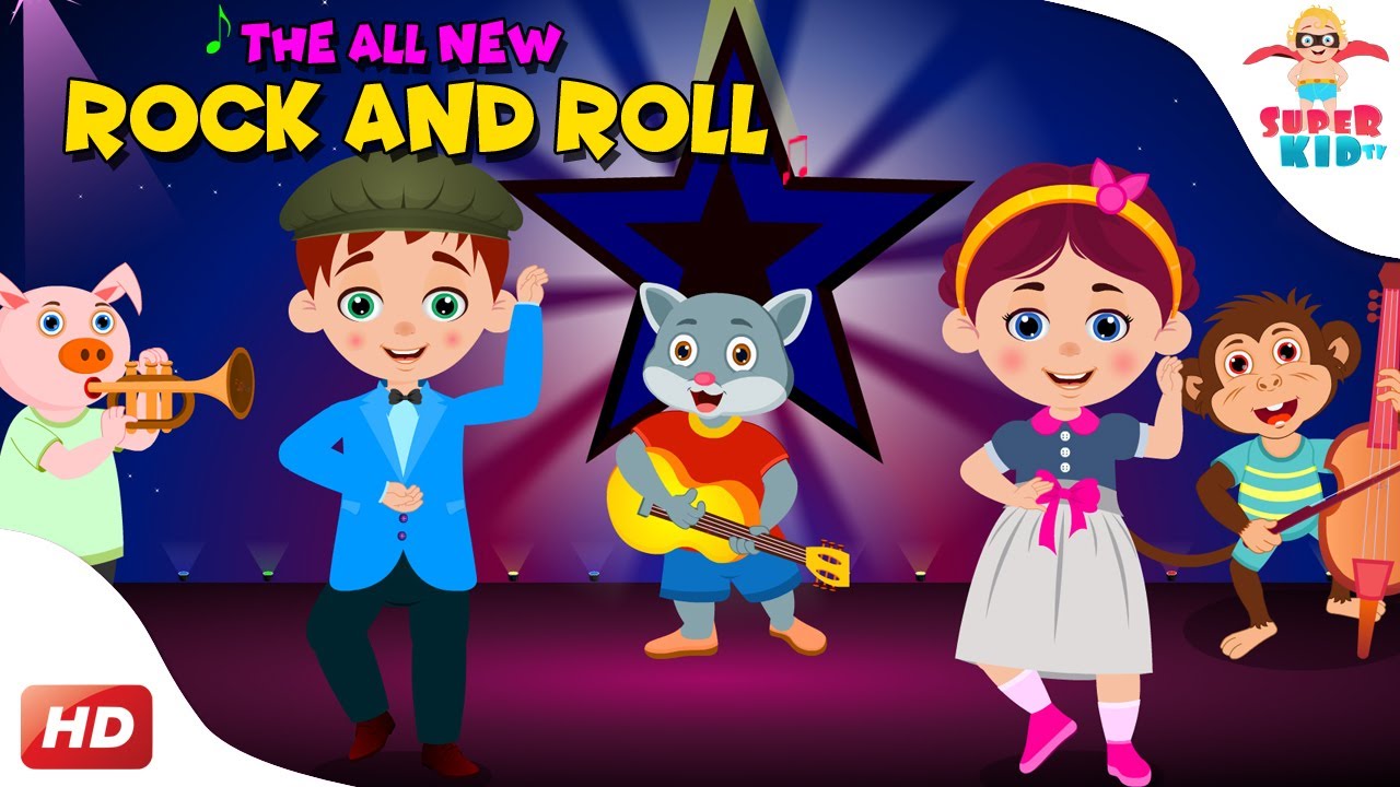 🎸 Hey Baby, Let's Rock & Roll! 🎤🎶 | Kids Love to Sing 🎤 & Dance 🕺 | Rock 'n' Roll Vibes! 🥁🎸