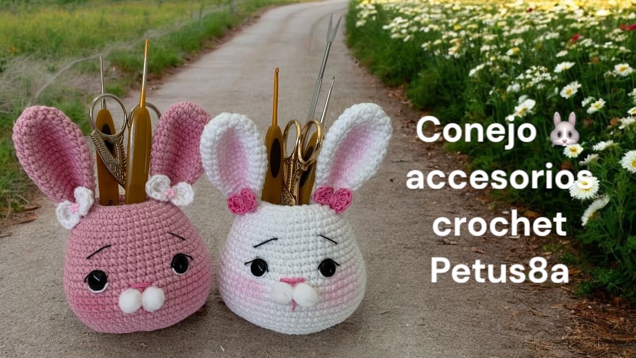 Cómo tejer 🧶 conejo 🐰 para tus accesorios de crochet Amigurumis by Petus 🐰