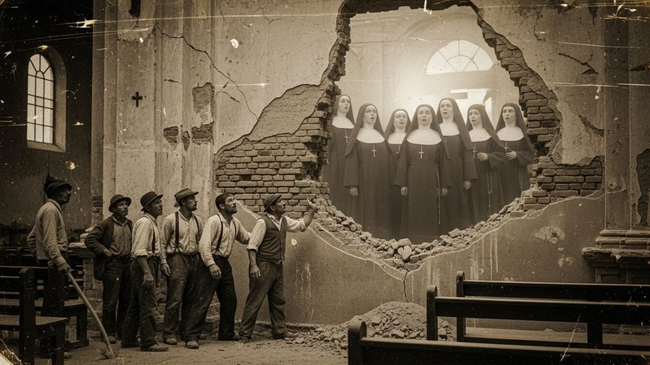 Cuando derribaron la pared en la iglesia de San Luis, los albañiles escucharon coros de monjas