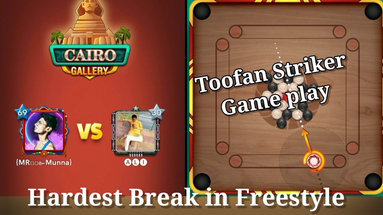 Hardest Break in Freestyle Game Play Carrom pool Munna official gaming