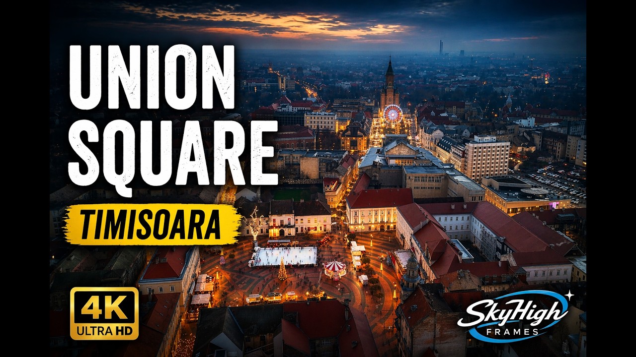 Timisoara’s Union Square | 4K Drone Tour
