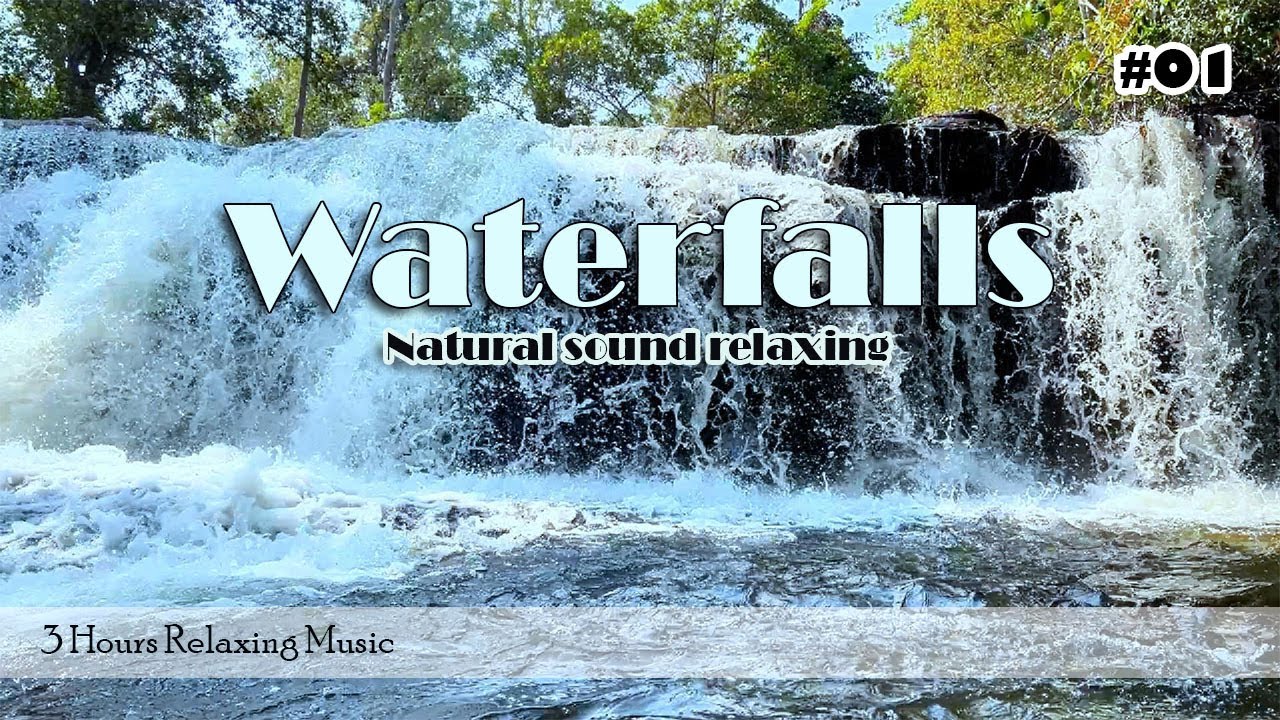 3 Hour relaxing: Waterfalls of Kulen mountain in CAMBODIA
