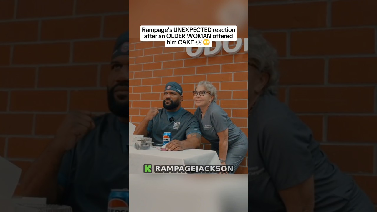 Rampage's UNEXPECTED reaction after an OLDER WOMAN offered him CAKE #rampagejackson #rampage #ufc