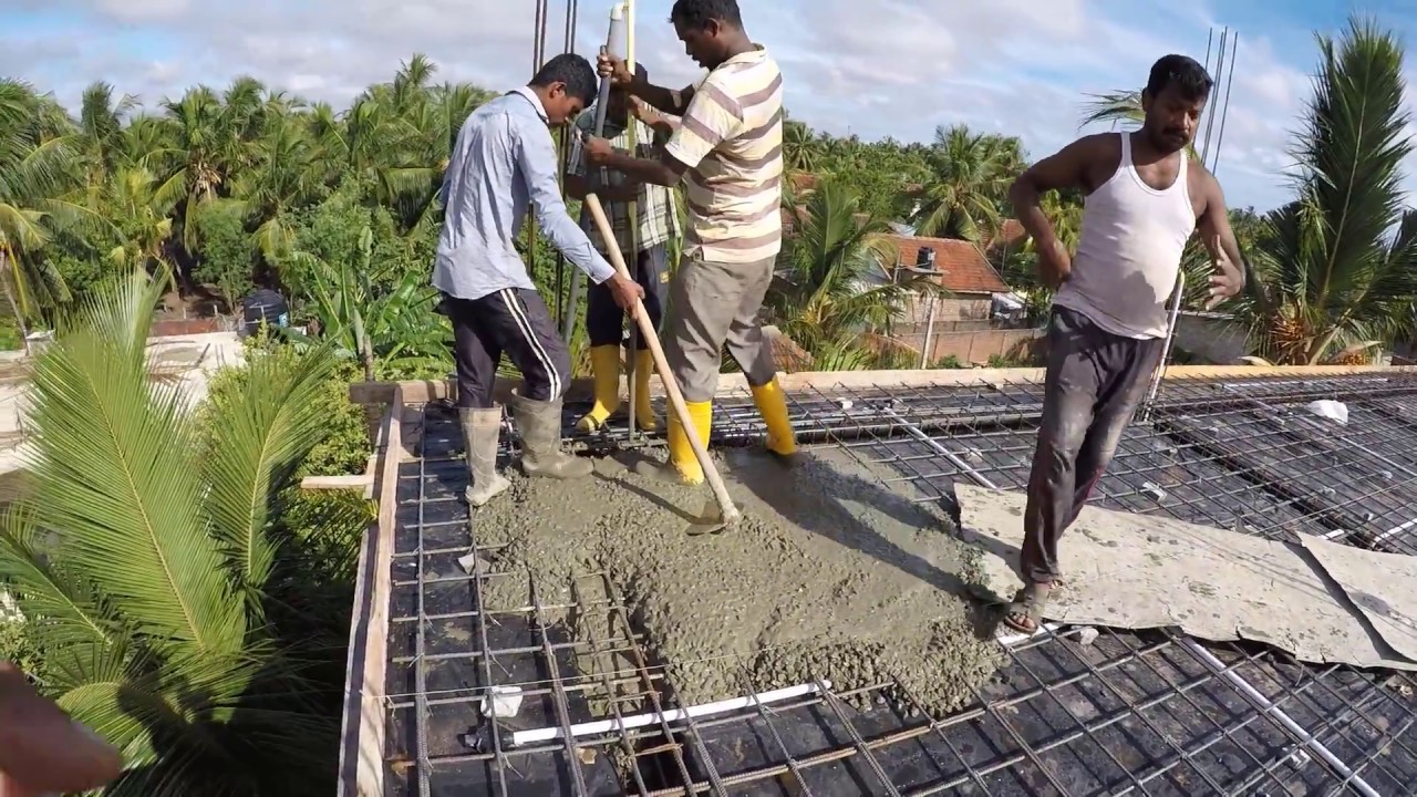 Concrete Beams and Slabs Concreting Using Concrete mixers